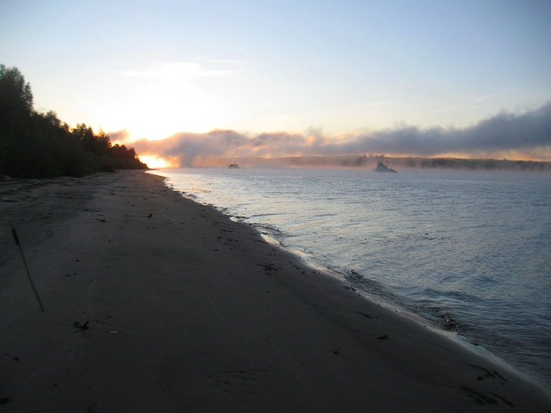 Утро на Волге рыбалка осенью на реке