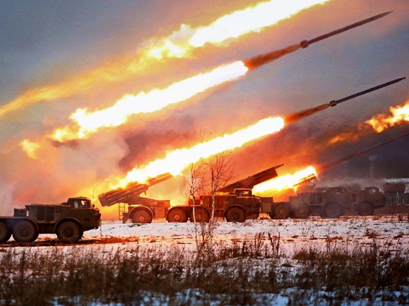 Бьют РСЗО сила армии россии