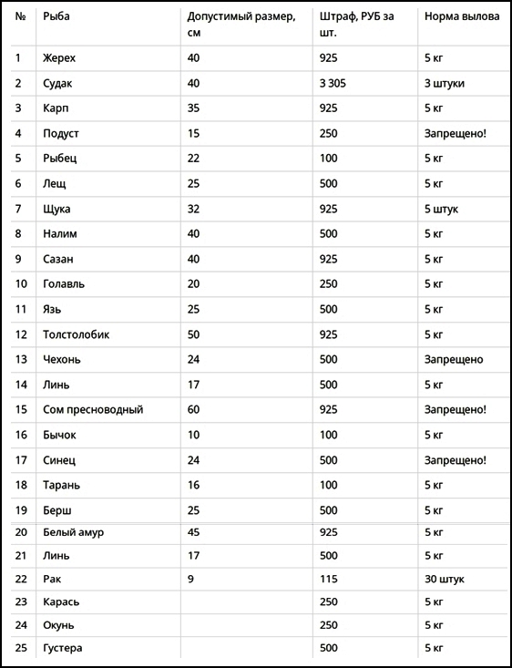 правила рыболовства